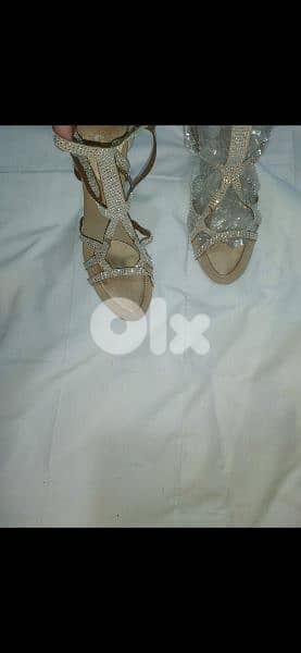 shoes BCBG sandals nude with strass 39/40 9