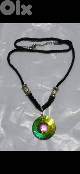necklace big stone rainbow matching ring 1=7$ or 3=15$ 4
