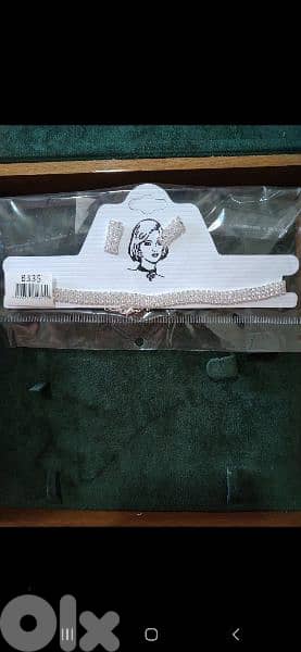 necklace silver swarovski choker with earrings 3