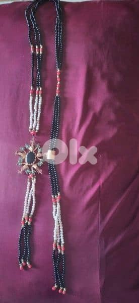 necklace vintage pearl necklace with big brooch 4