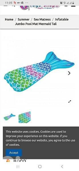 Blue and Green Mermaid Tail Swimming Pool 183cmx110cm /3$ delivery 0