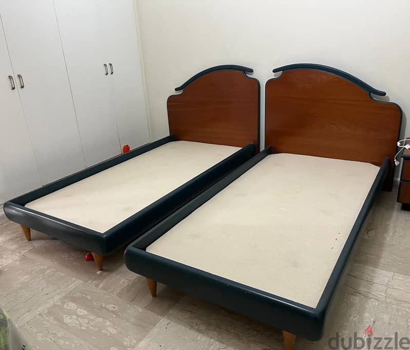 2 Beds and bedside table 500 0