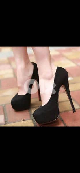 black suede high heels 39/40 worn twice 0
