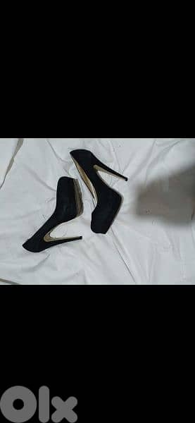 black suede high heels 39/40 worn twice 3