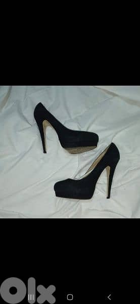 black suede high heels 39/40 worn twice 7