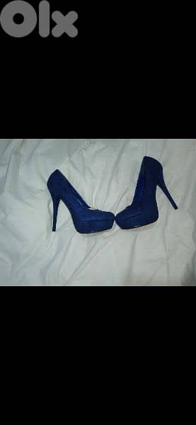shoes royal blue suede high heels 38/39/40 worn once 1