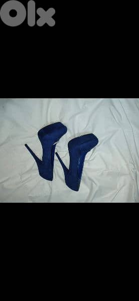 shoes royal blue suede high heels 38/39/40 worn once 6