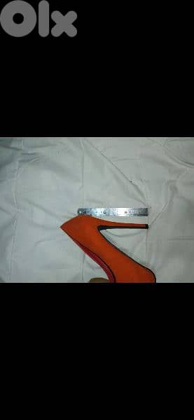 Shoes orange suede high heels 38 39 40 worn once 3