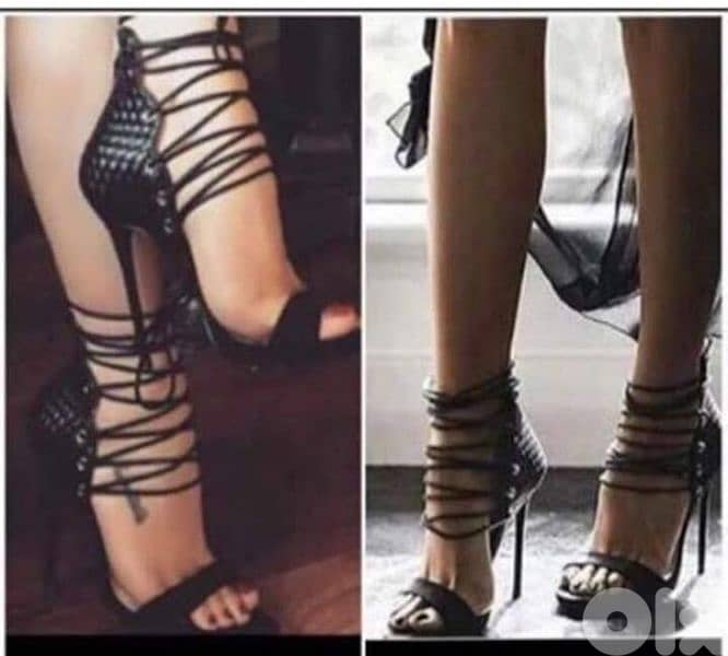 shoes sandals real leather high heels 39/40 bas 0