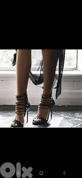 shoes sandals real leather high heels 39/40 bas 2