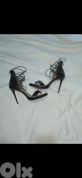 shoes sandals real leather high heels 39/40 bas 6