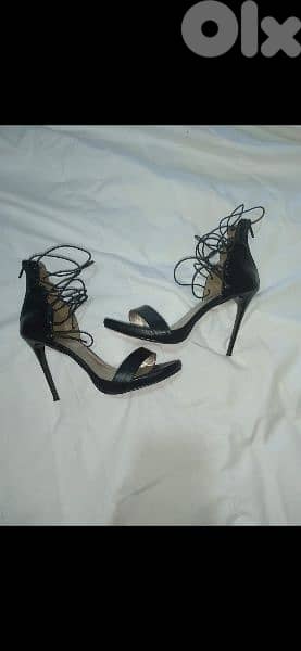 shoes sandals real leather high heels 39/40 bas 7