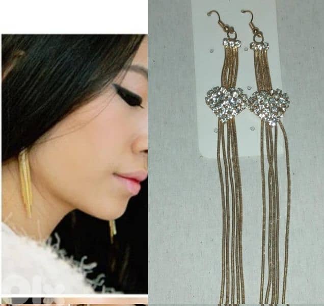 earrings long tassel gold available pendant 1=7$ or 3=15$ 0