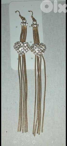 earrings long tassel gold available pendant 1=7$ or 3=15$ 1