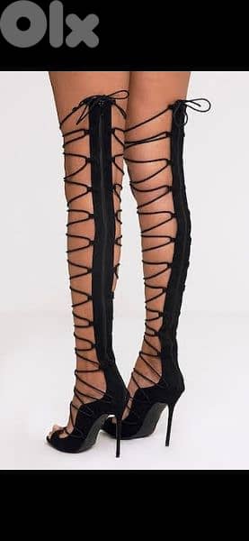 lace up sandals 39/40 black 3