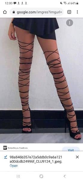 lace up sandals 39/40 black 5