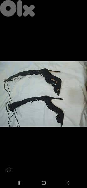 lace up sandals 39/40 black 8