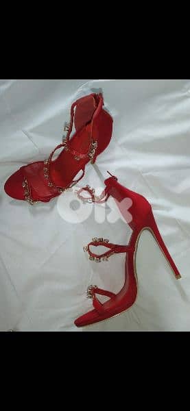 available red  sandals 39/40 2