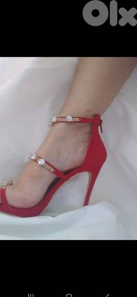available red  sandals 39/40 4