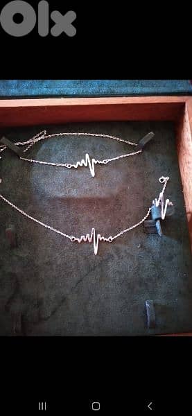 necklace set 3pcs necklace ring bracelet . 3 colours gold silver black 3