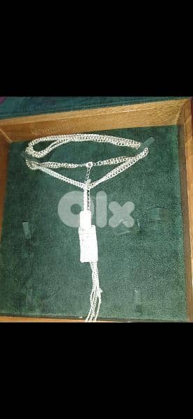 necklace only silver tone with strass 8