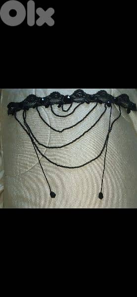 necklace vintage lace and pearl necklace black 4