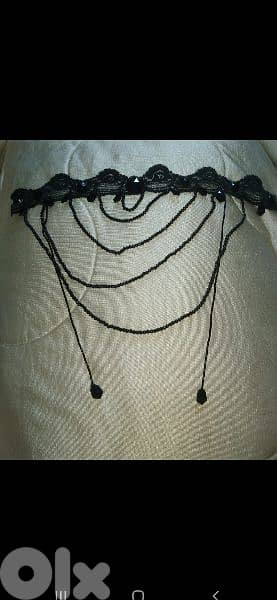 necklace vintage lace and pearl necklace black 6