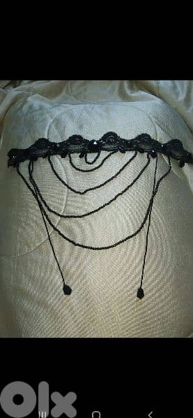 necklace vintage lace and pearl necklace black 7