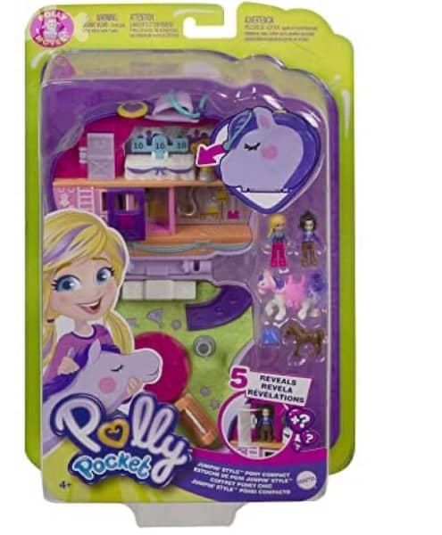 Polly Pocket Jumpin’ Style Pony Compact with Horse Show Theme 0