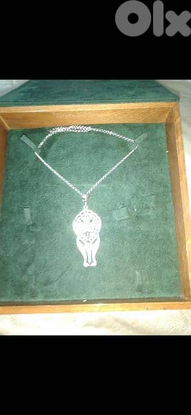 necklace full strass silver tone 4