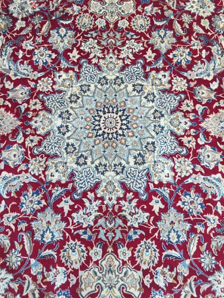 سجاد عجمي . نايين وردة حرير482/315. Persian Carpet. Tapis. Hand made 2
