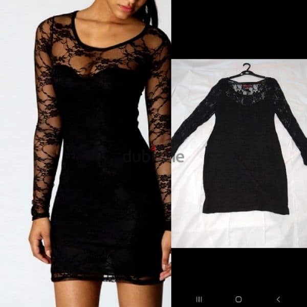 j Crew neck dress black with laces s to xxL terke 0