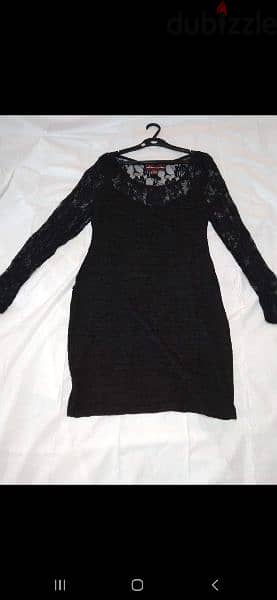 j Crew neck dress black with laces s to xxL terke 1
