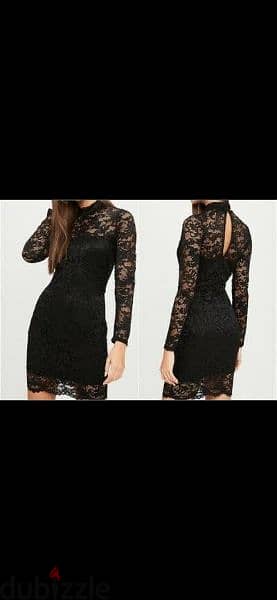 blavk mock neck laces dress s to xL terke 1