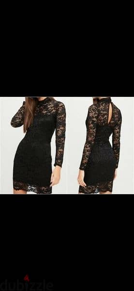 blavk mock neck laces dress s to xL terke 2