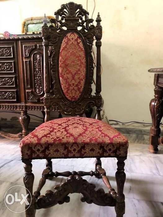 بسعر لقطة غرفة سفرة غاية من الفخامة والجمال ملوكية حفر فخم جدا خشب زين 0