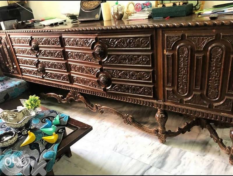 بسعر لقطة غرفة سفرة غاية من الفخامة والجمال ملوكية حفر فخم جدا خشب زين 1