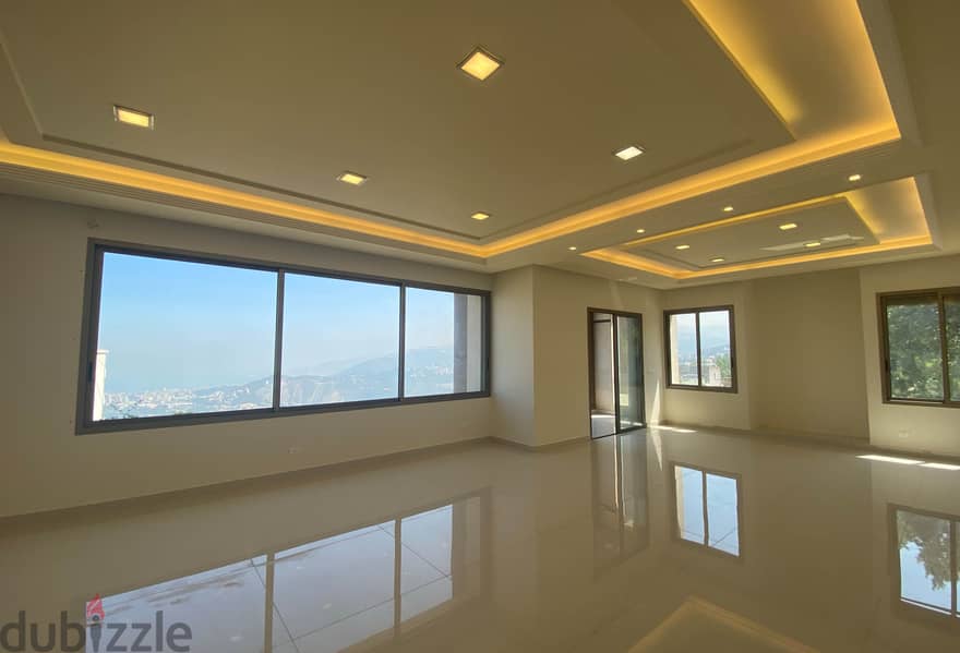 300 SQM Apartment in Biyada, Metn with a Breathtaking Sea View 0