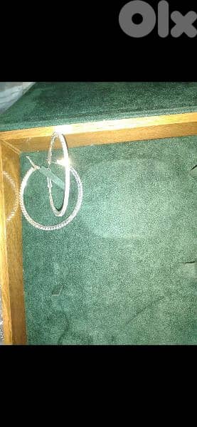 earrings silver tone hoop earrings with strass  1=7$ or 3= 15$ 5