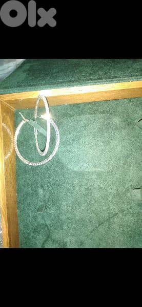 earrings silver tone hoop earrings with strass  1=7$ or 3= 15$ 7