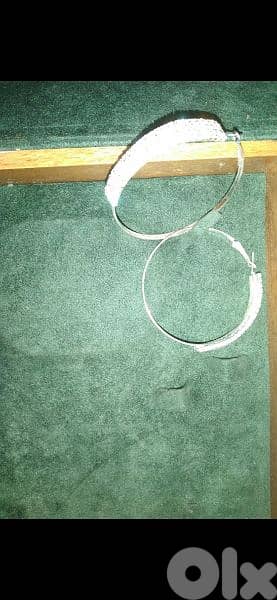 earrings silver tone hoop earrings with strass  1=7$ or 3= 15$ 9