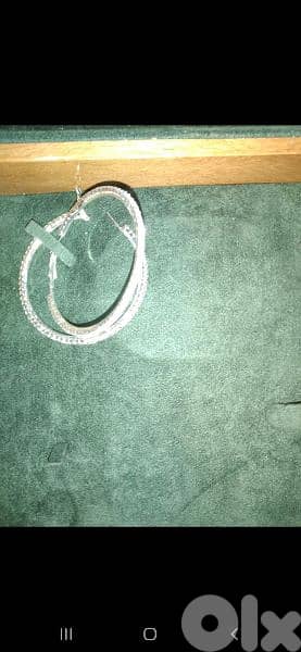 earrings silver tone hoop earrings with strass  1=7$ or 3= 15$ 12