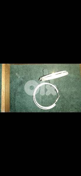 earrings silver tone hoop earrings with strass  1=7$ or 3= 15$ 13