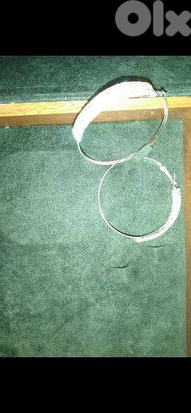 earrings silver tone hoop earrings with strass  1=7$ or 3= 15$ 14
