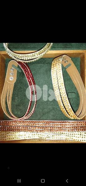 strass choker leather red white silver brown  1=5$ or 3= 13$ 2