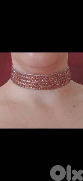 strass choker leather red white silver brown  1=5$ or 3= 13$ 7