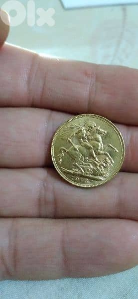King Edward's VII Gold UK Soverign Coin 1903 weight 7.96 gr 917 gold 1