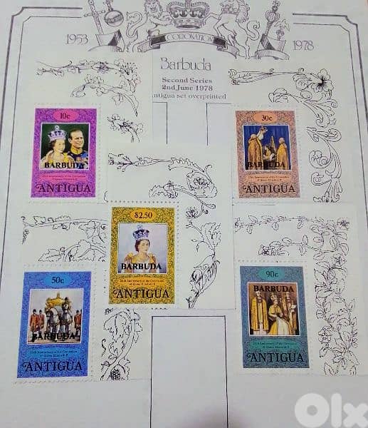 Queen Elizabeth stamps block Lot# GB-19 مجموعة طوابع الملكة اليزابيث 0