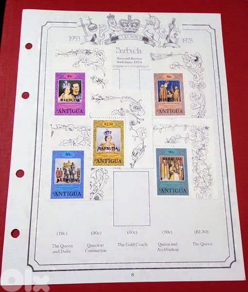 Queen Elizabeth stamps block Lot# GB-19 مجموعة طوابع الملكة اليزابيث 1