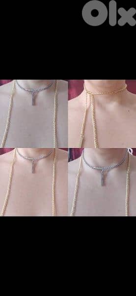 necklace authentic Michael kors necklace double chain 2 colours 0